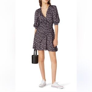 NWT Chinti & Parker Gabriel Floral Faux Wrap mini dress women size 6